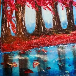 Original Mixed Media triple painting Original Art